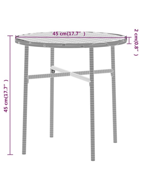 3-osaline aiamööbli komplekt, polürotang, pruun