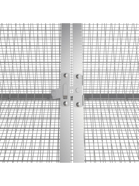 Küülikupuur, hall, 201,5 x 80,5 x 71 cm, tsingitud teras
