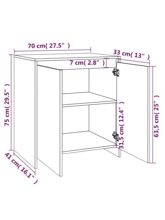 2-osaline puhvetkapp, betoonhall, tehispuit