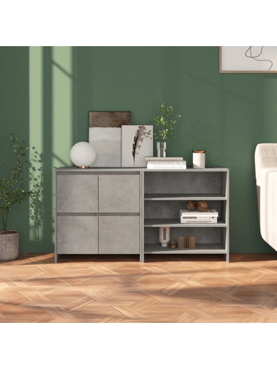 2-osaline puhvetkapp, betoonhall, tehispuit