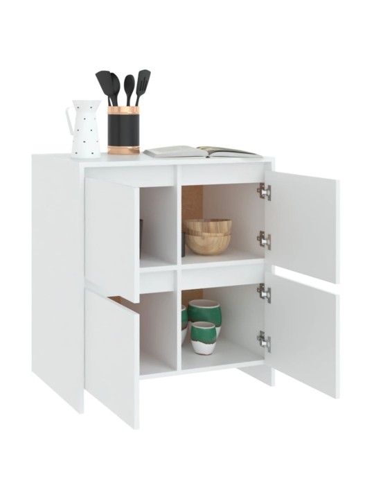 Puhvetkapp 2 tk, valge, 70 x 41 x 75 cm, puitlaastplaat