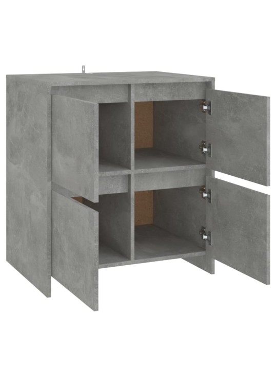 Puhvetkapp 2 tk, betoonhall, 70 x 41 x 75 cm, puitlaastplaat