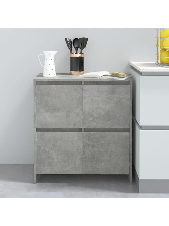 Puhvetkapp 2 tk, betoonhall, 70 x 41 x 75 cm, puitlaastplaat