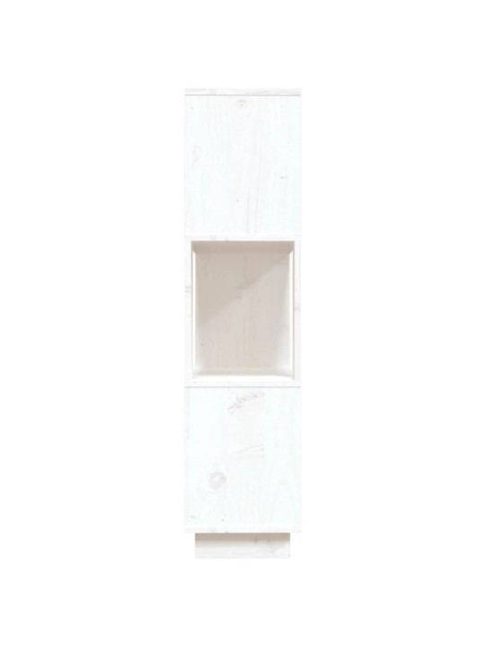 Raamaturiiul/ruumijagaja, valge, 80x25x101 cm, täismännipuit
