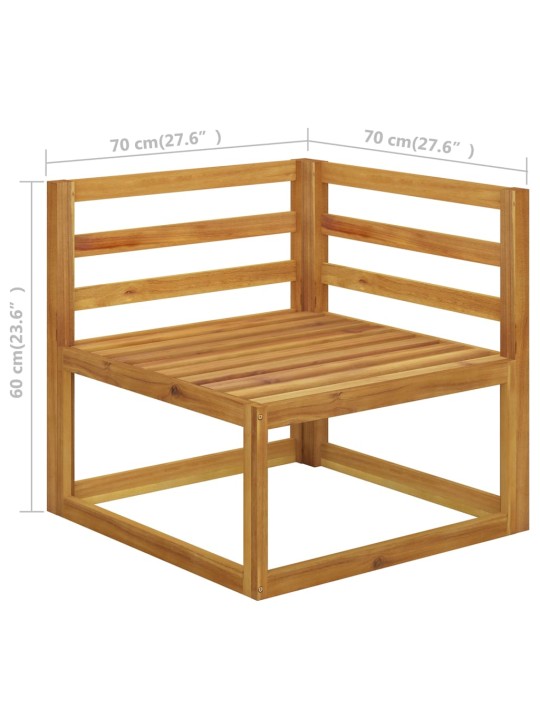5-osaline aiamööbli komplekt patjadega, akaatsiapuit
