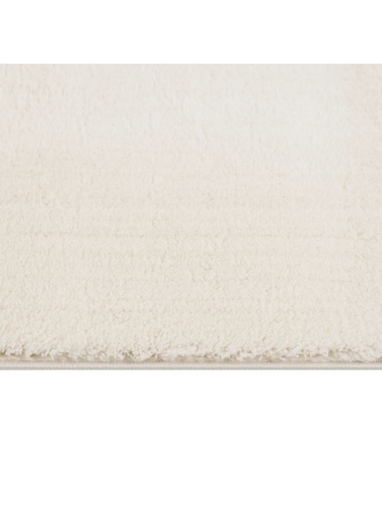 Pestav pehme vaip, 80 x 150 cm, libisemiskindel, kreemjas