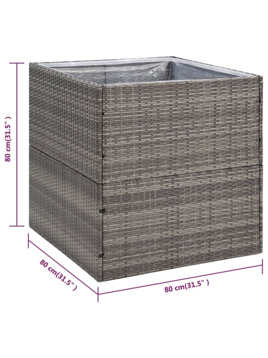 Taimekast, hall, 80 x 80 x 40 cm, polürotang