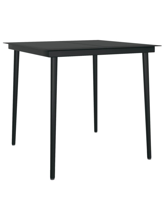 5-osaline aiamööbli komplekt, must
