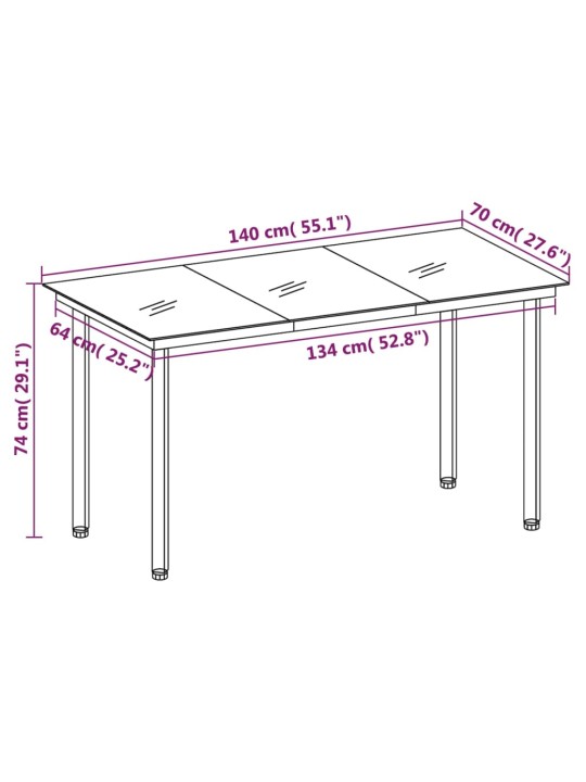 7-OSALINE AIAMÖÖBLI KOMPLEKT, MUST