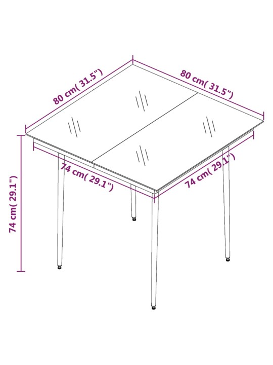 3-osaline aiamööblikomplekt, hall