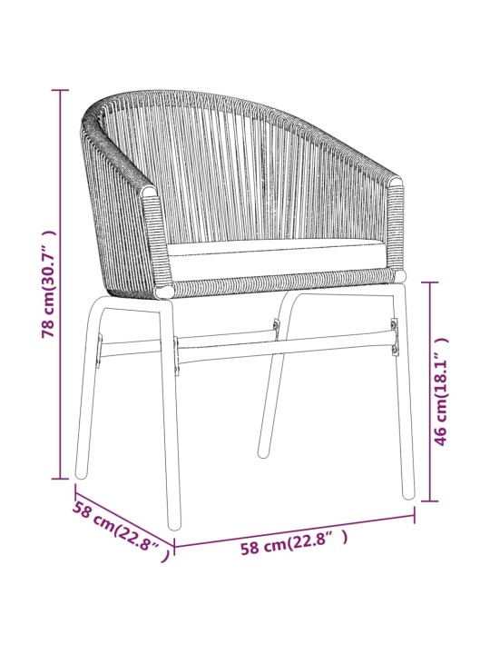 5-osaline aiamööblikomplekt, hall