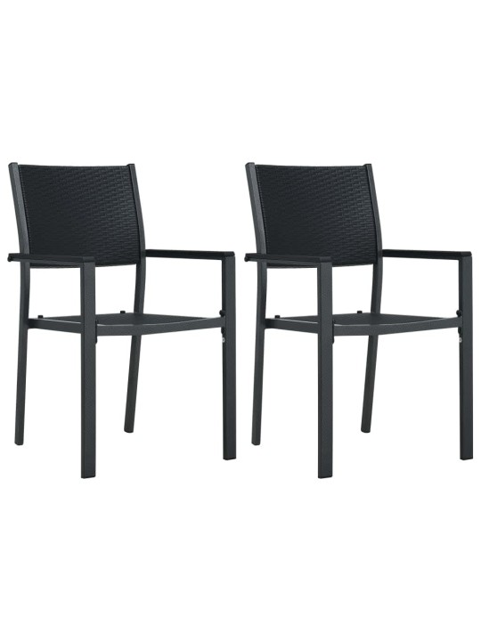 3-osaline aiamööbli komplekt, must