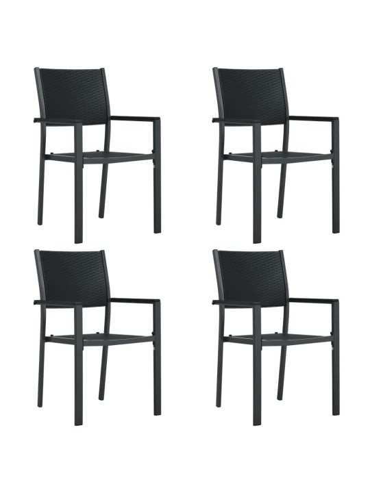 5-osaline aiamööbli komplekt, must