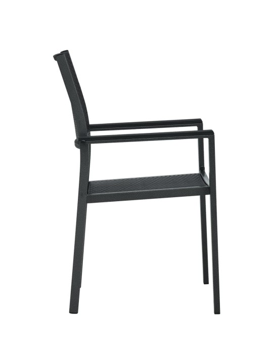7-osaline aiamööbli komplekt, must