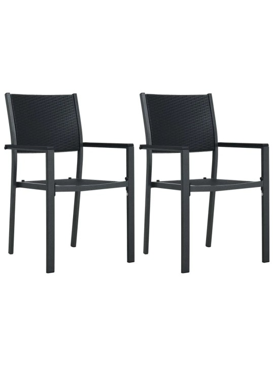 3-osaline aiamööbli komplekt, must