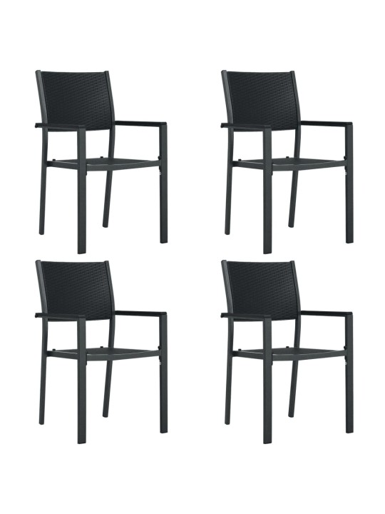 5-osaline aiamööbli komplekt, must