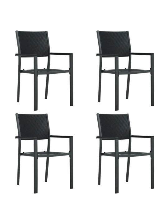 5-osaline aiamööbli komplekt, must