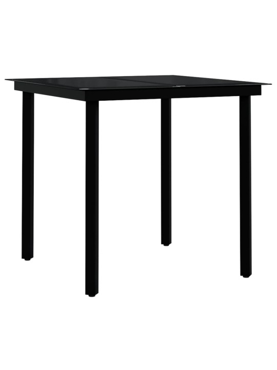 3-osaline aiamööbli komplekt, must