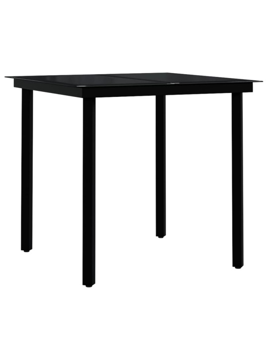 5-osaline aiamööbli komplekt, must