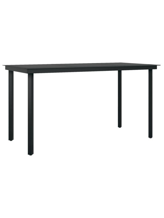 7-osaline aiamööbli komplekt, must