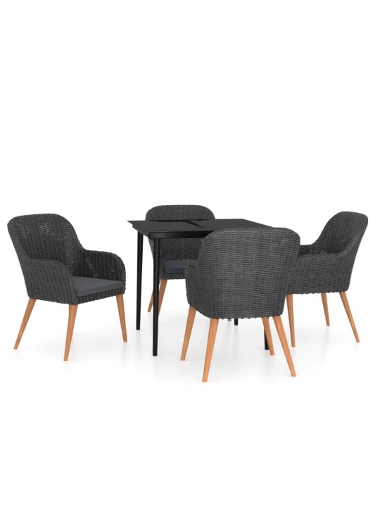 5-OSALINE AIAMÖÖBLI KOMPLEKT ISTMEPATJADEGA, MUST