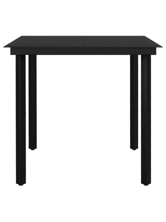 5-osaline aiamööbli komplekt, must