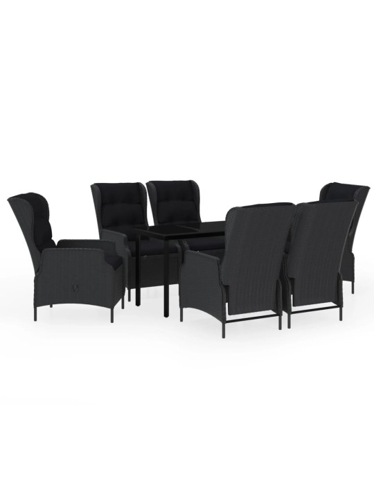 7-osaline aiamööbli komplekt, tumehall