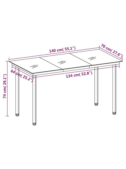 7-osaline aiamööbli komplekt, tumehall