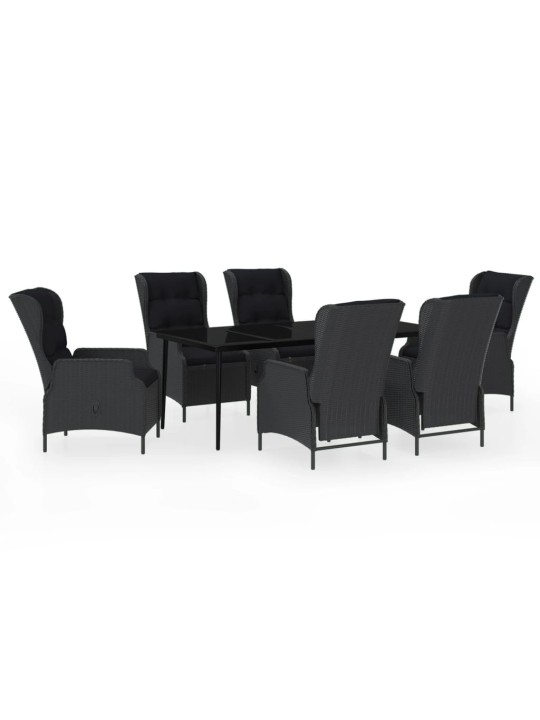 7-osaline aiamööbli komplekt, tumehall