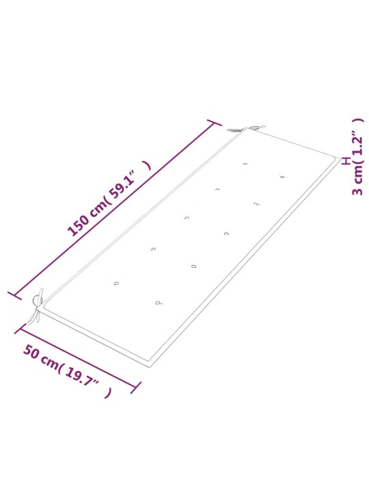 Batavia pink antratsiithalli istmepadjaga, 150 cm, tiikpuu