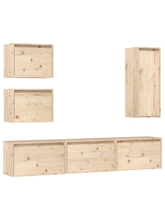 Telerikapid 6 tk, männipuit