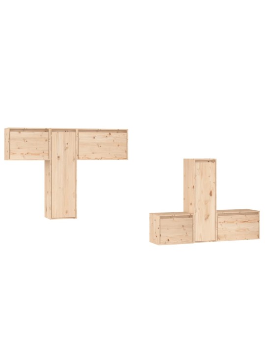 Telerikapid 6 tk, männipuit