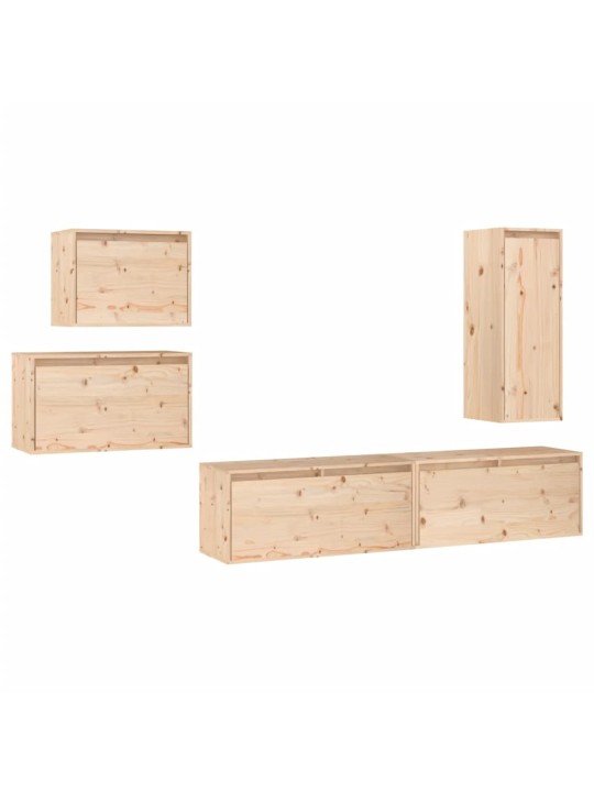 Telerikapid 5 tk, männipuit