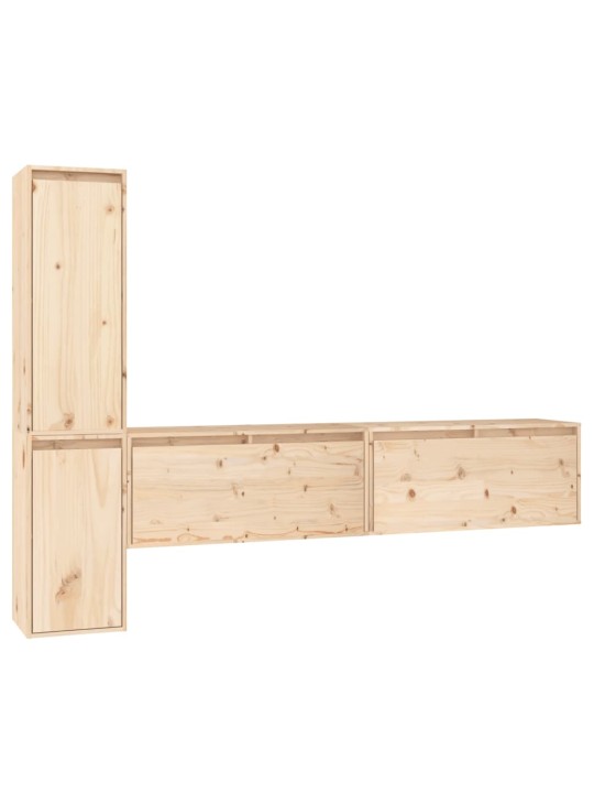 Telerikapid 4 tk, männipuit