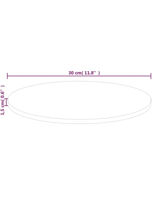 ÜMMARGUNE LAUAPLAAT, Ø30 X 1,5 CM, TÖÖTLEMATA TAMMEPUIT