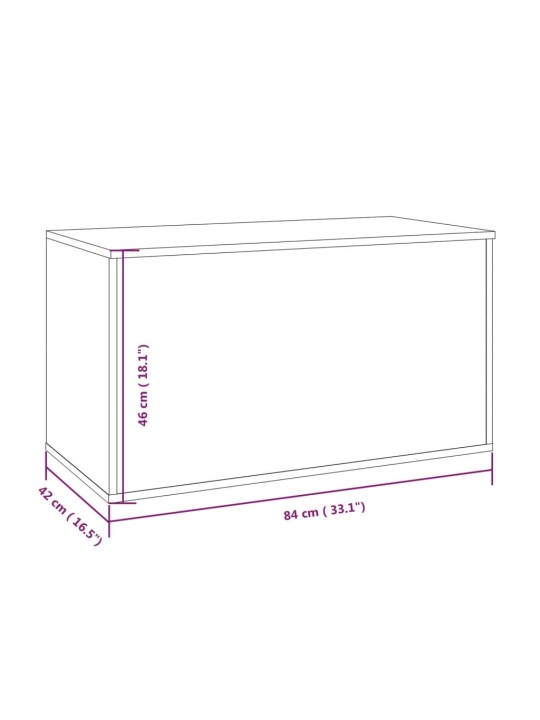 Hoiukast, hall sonoma tamm, 84 x 42 x 46 cm, tehispuit