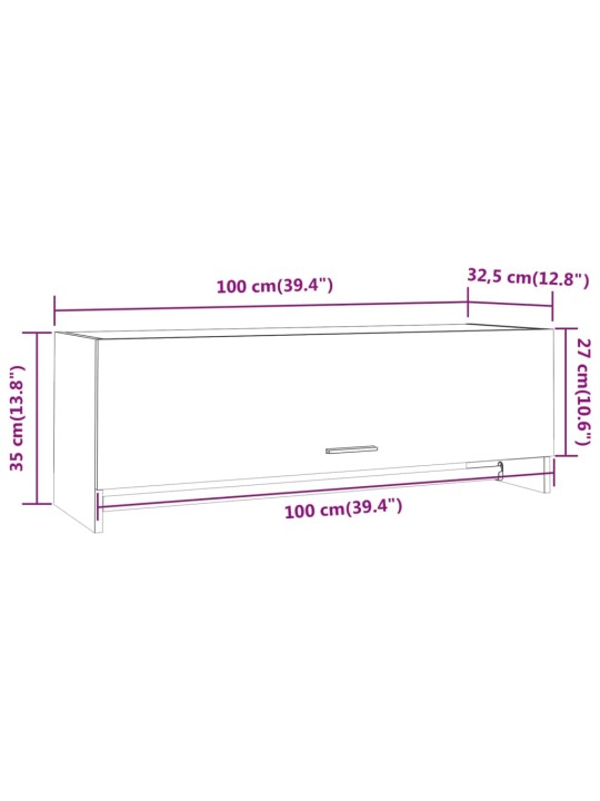 GARDEROOB, HALL SONOMA TAMM, 100X32,5X35 CM, TEHISPUIT