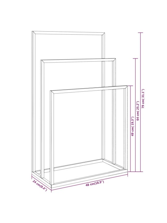 Eraldiseisev rätikurest, kuldne, 48 x 24 x 78,5 cm, raud