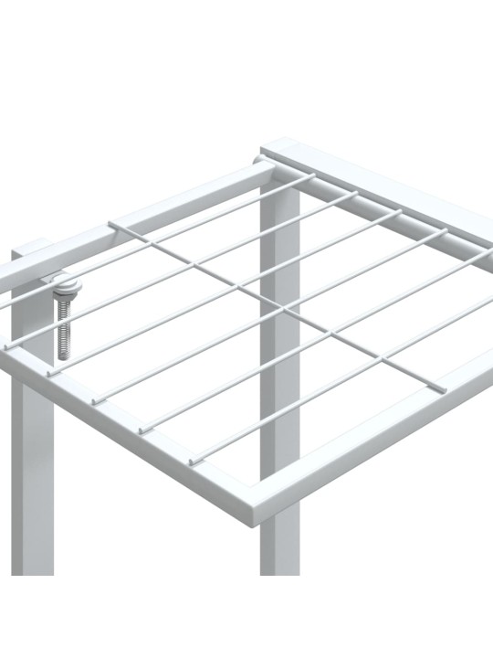 Lillealus ratastel, 94,5x24,5x91,5 cm, valge, raud