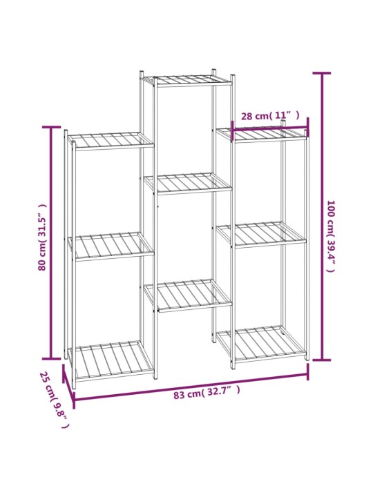 Lillealus, 83 x 25 x 100 cm, must, raud