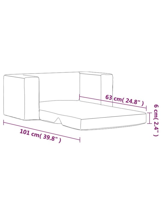 2-kohaline laste diivanvoodi tähtedega, helehall, pehme plüüs