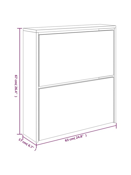 2 sahtliga kingakapp peegliga, betoonhall, 63 x 17 x 67 cm