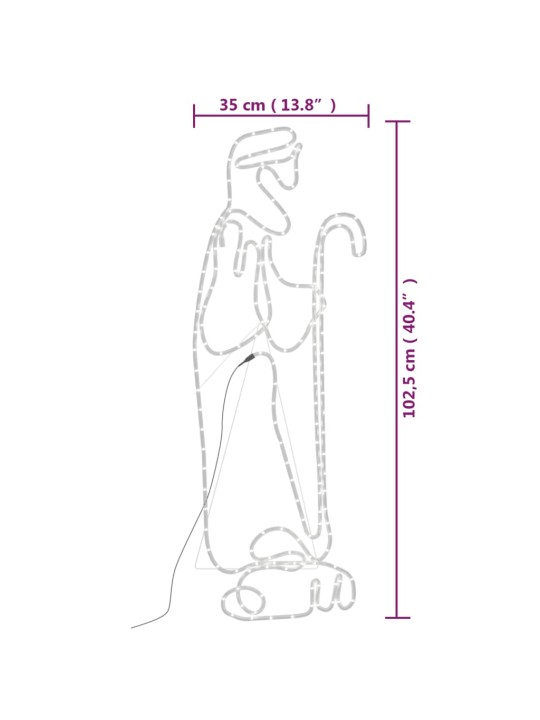 Jõulukarjase ja -lamba figuur 168 LED 102,5x35 cm