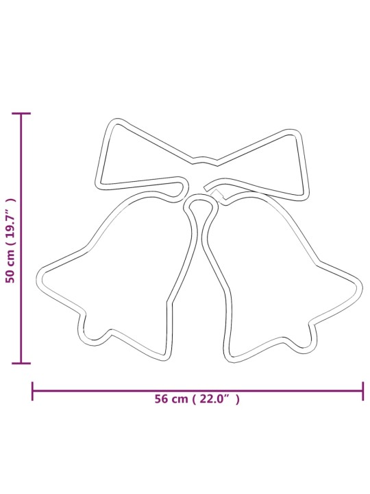 Jõulukellade figuur 72 LEDiga, 50x56 cm