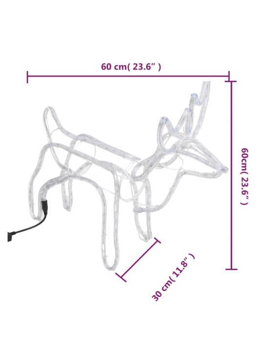 Põhjapõdra figuur külm valge 76x42x87 cm