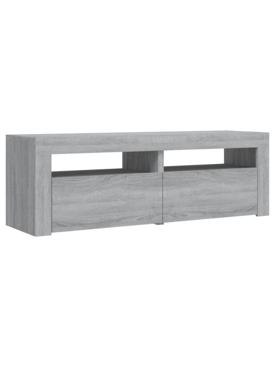 Telerialus LED-tuledega, hall sonoma tamm, 120 x 35 x 40 cm