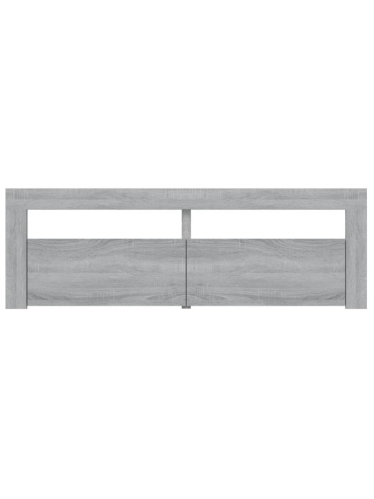 Telerialus LED-tuledega, hall sonoma tamm, 120 x 35 x 40 cm