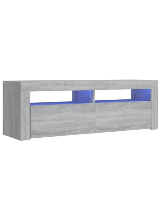 Telerialus LED-tuledega, hall sonoma tamm, 120 x 35 x 40 cm