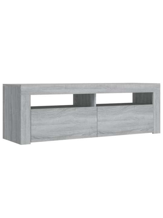 Telerialus LED-tuledega, hall sonoma tamm, 120 x 35 x 40 cm