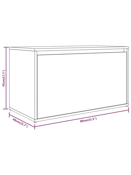 Esikupink 80 x 40 x 45 cm, hall sonoma, tehispuit